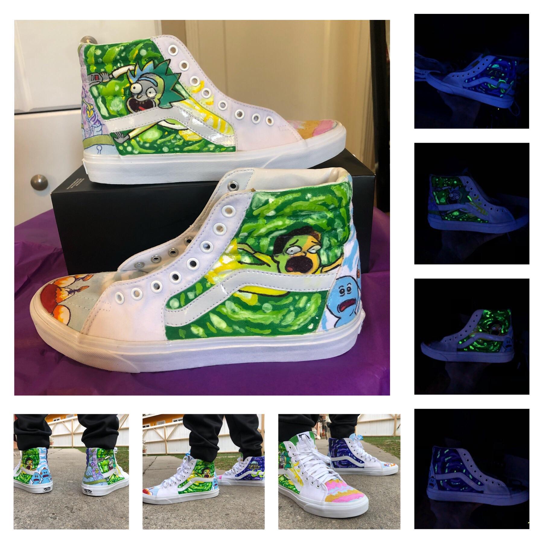 Rick And Morty Vans High Tops - KibrisPDR