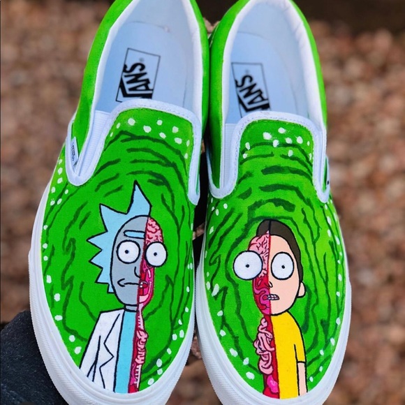 Download Rick And Morty Vans Slip On Nomer 48