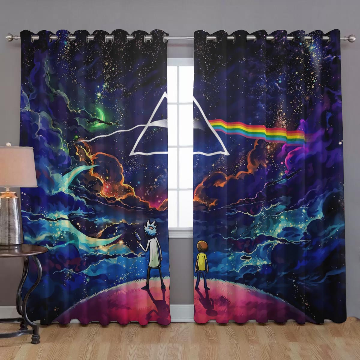 Rick And Morty Window Curtains - KibrisPDR