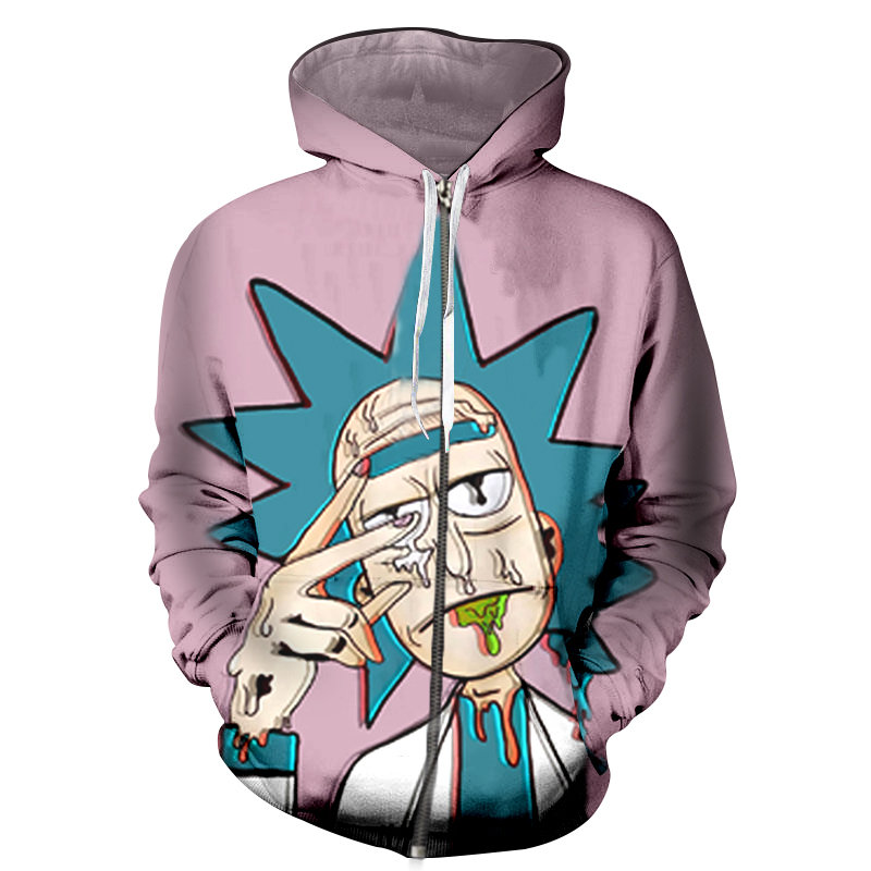 Detail Rick And Morty Zipper Hoodie Nomer 8