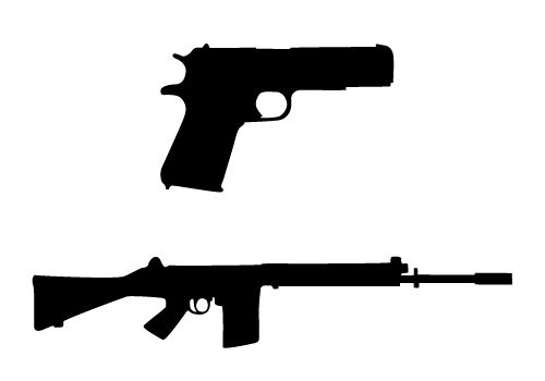 Detail Rifle Silhouette Clip Art Nomer 6