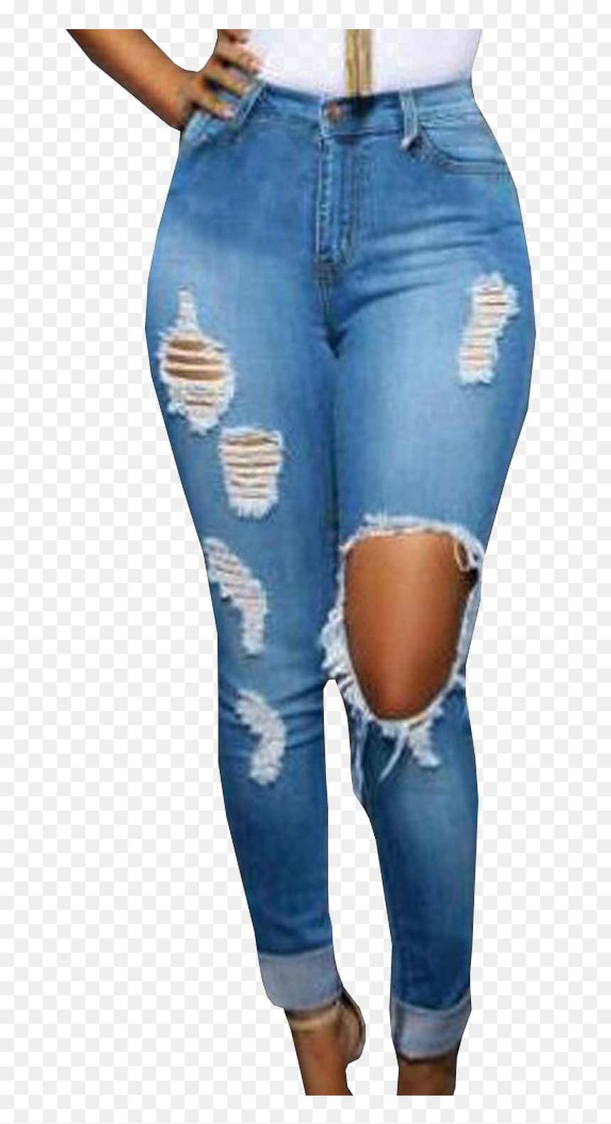 Detail Ripped Jeans Png Nomer 42