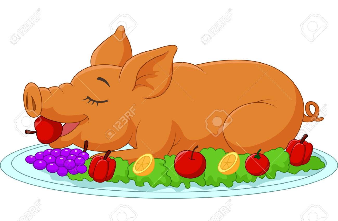 Detail Roasted Pig Clipart Nomer 2