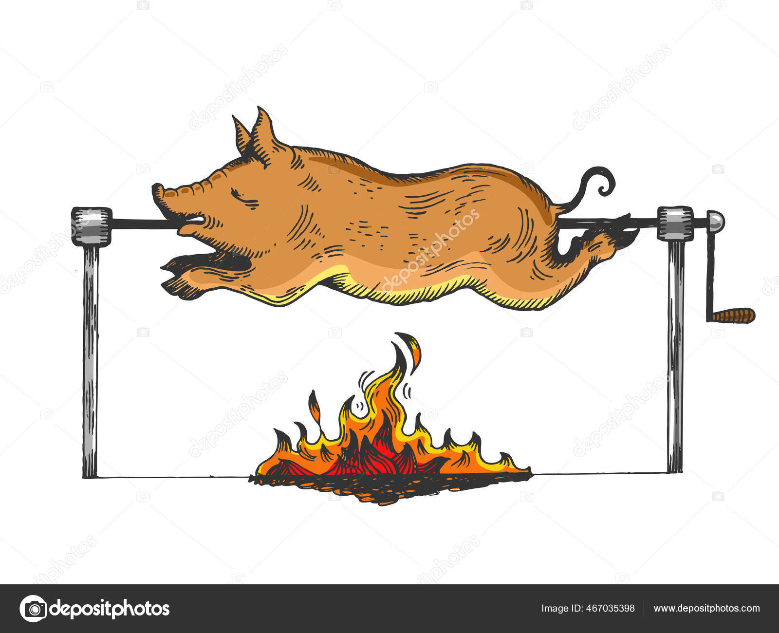 Detail Roasted Pig Clipart Nomer 21