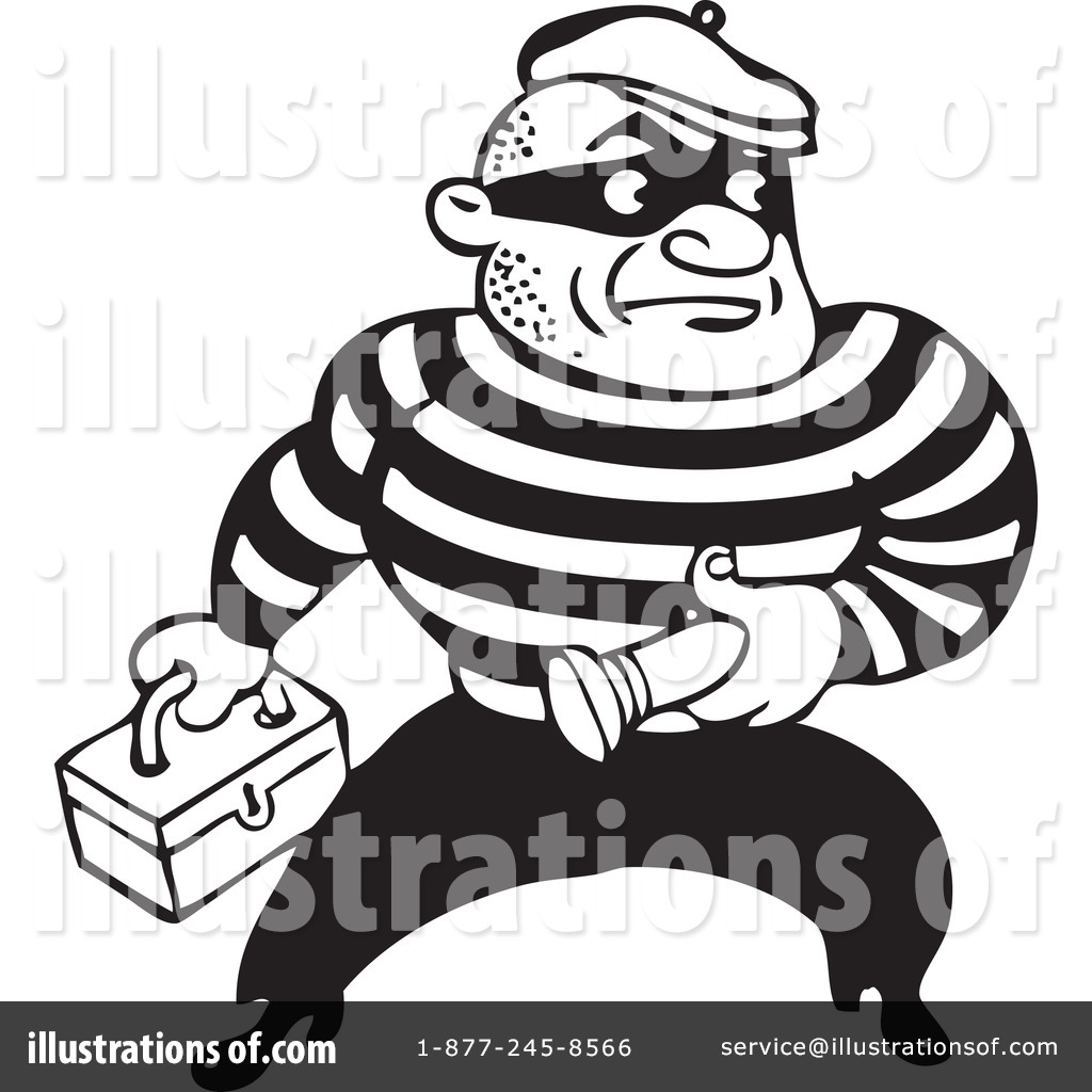 Detail Robber Clipart Black And White Nomer 44