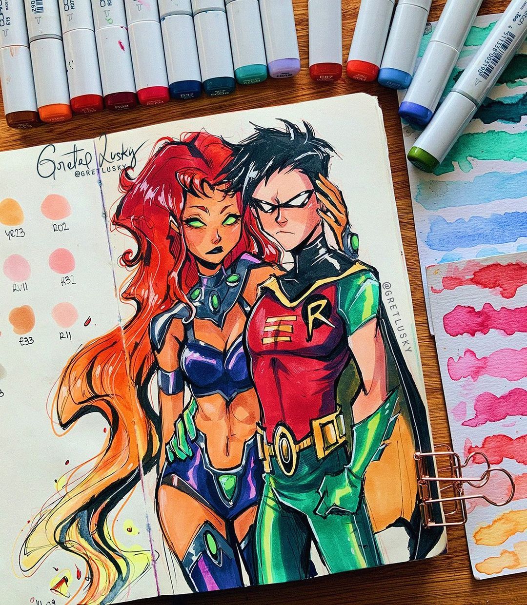 Detail Robin And Starfire Nomer 44