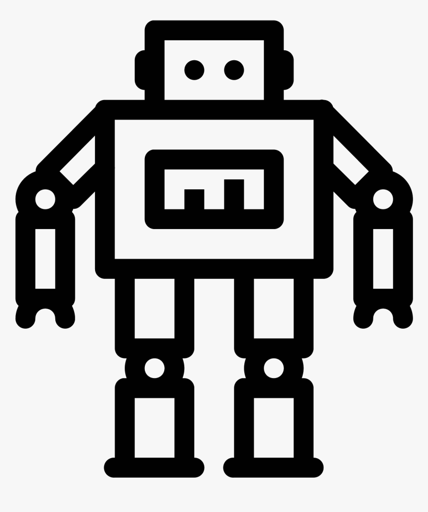 Detail Robot Clipart Black And White Nomer 11