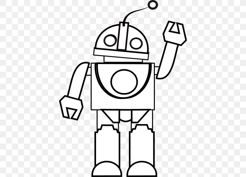 Detail Robot Clipart Black And White Nomer 19