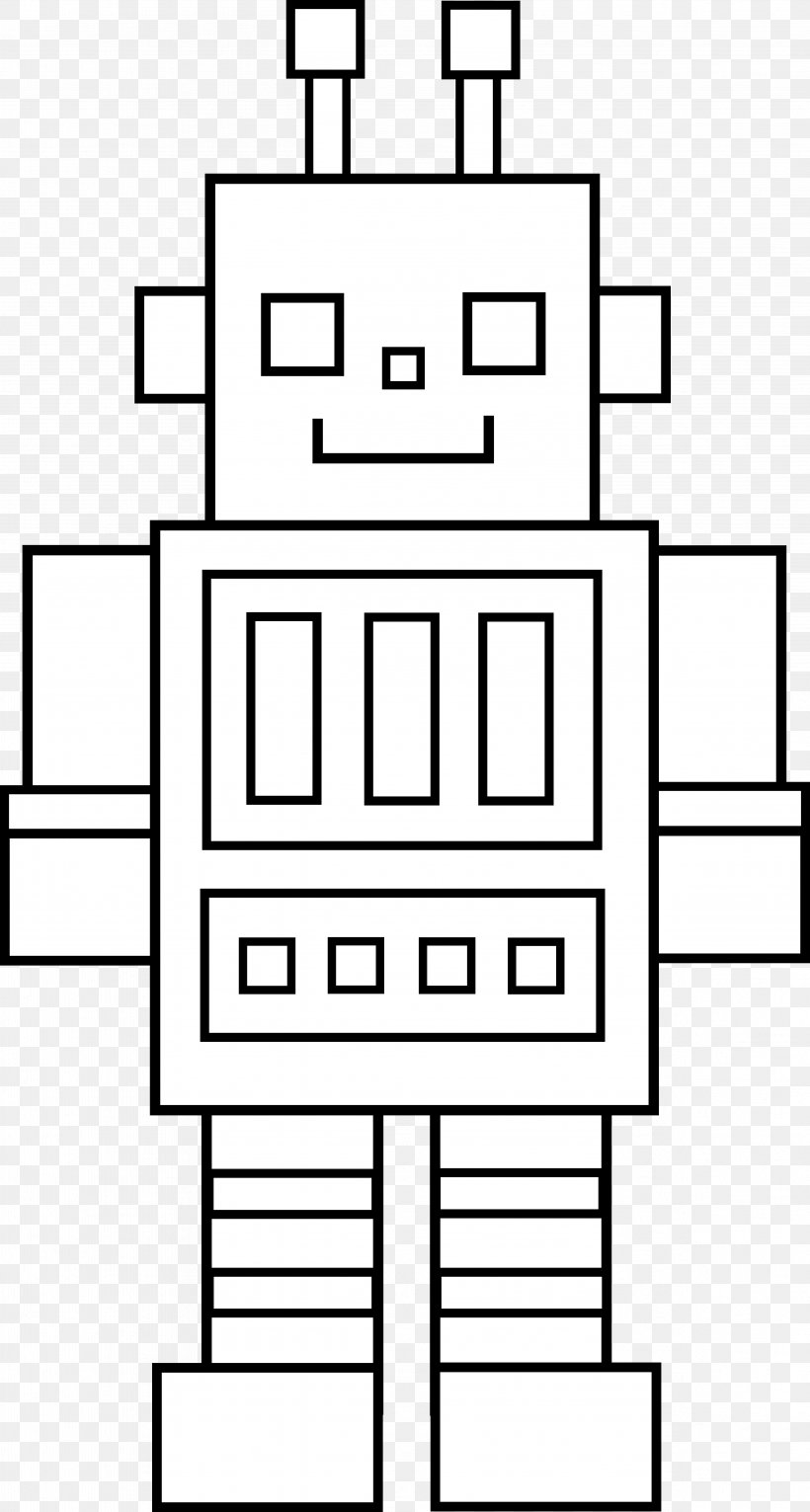 Detail Robot Clipart Black And White Nomer 35