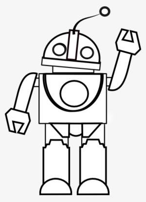 Detail Robot Clipart Black And White Nomer 42