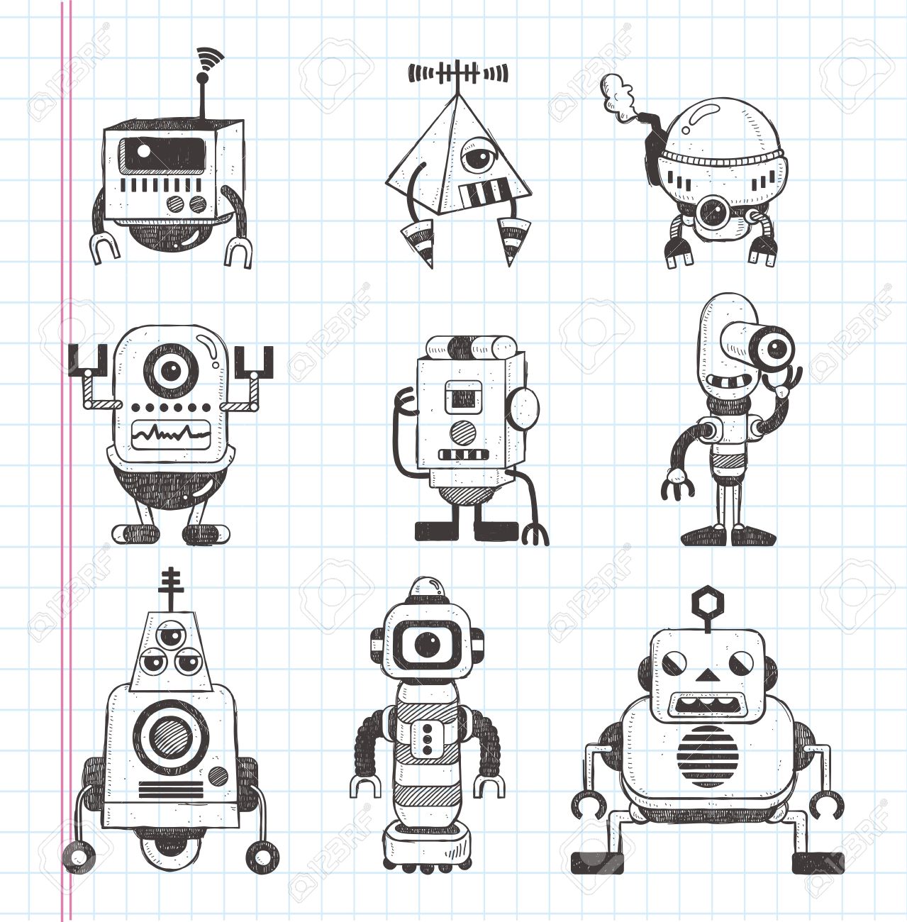 Detail Robot Doodle Nomer 12
