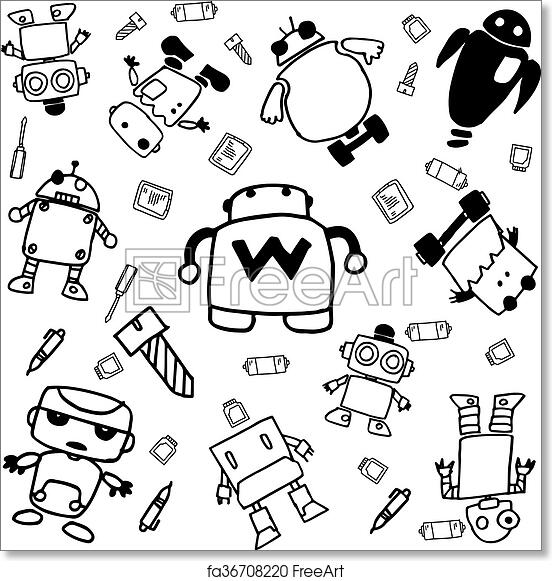 Detail Robot Doodle Nomer 24