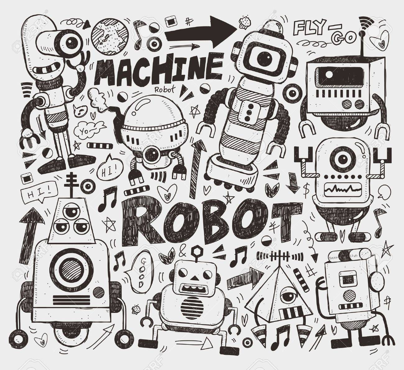 Detail Robot Doodle Nomer 7