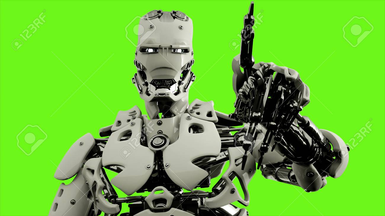 Detail Robot Green Screen Nomer 2