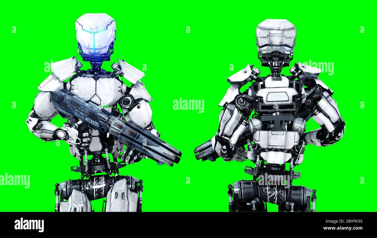 Detail Robot Green Screen Nomer 25