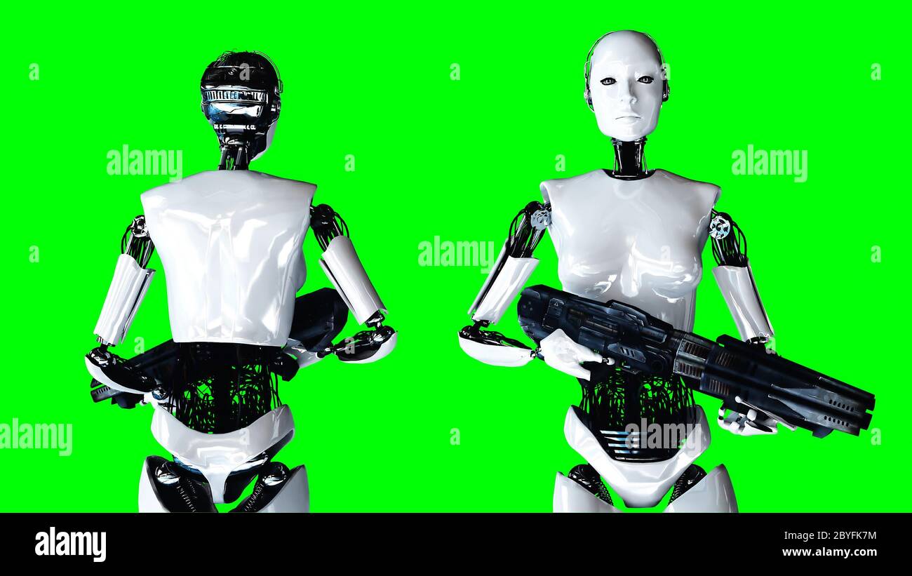 Detail Robot Green Screen Nomer 32