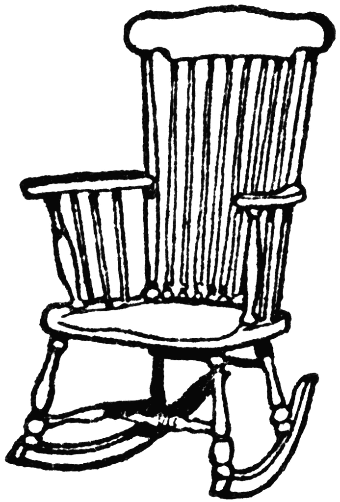 Detail Rocking Chair Clip Art Nomer 21