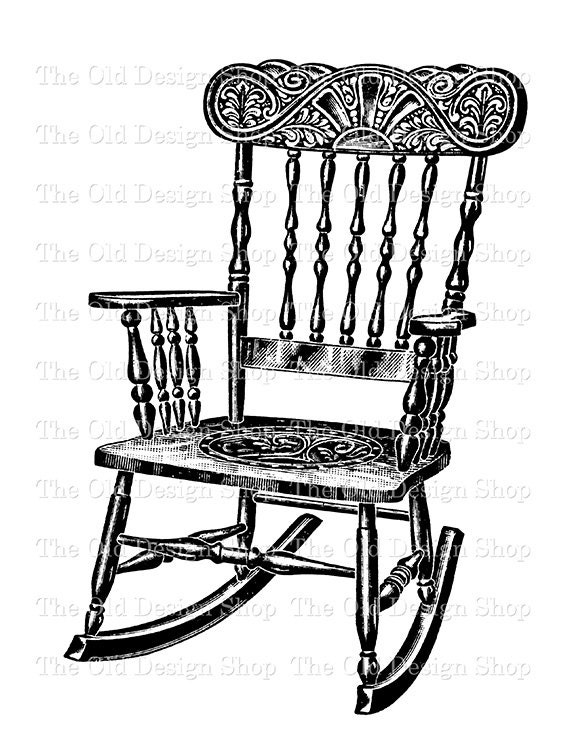 Detail Rocking Chair Clip Art Nomer 43