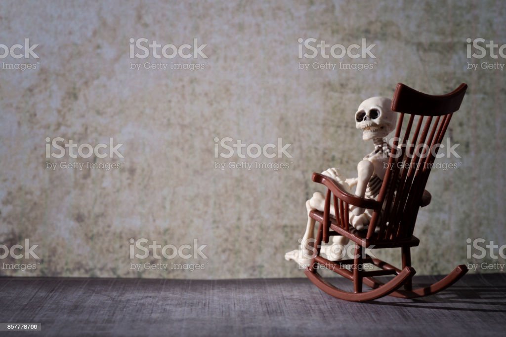 Detail Rocking Chair Skeleton With Cat Nomer 14