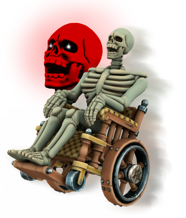 Detail Rocking Chair Skeleton With Cat Nomer 29