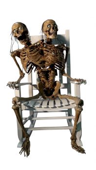 Detail Rocking Chair Skeleton With Cat Nomer 31