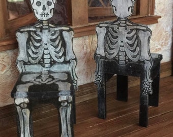 Detail Rocking Chair Skeleton With Cat Nomer 38