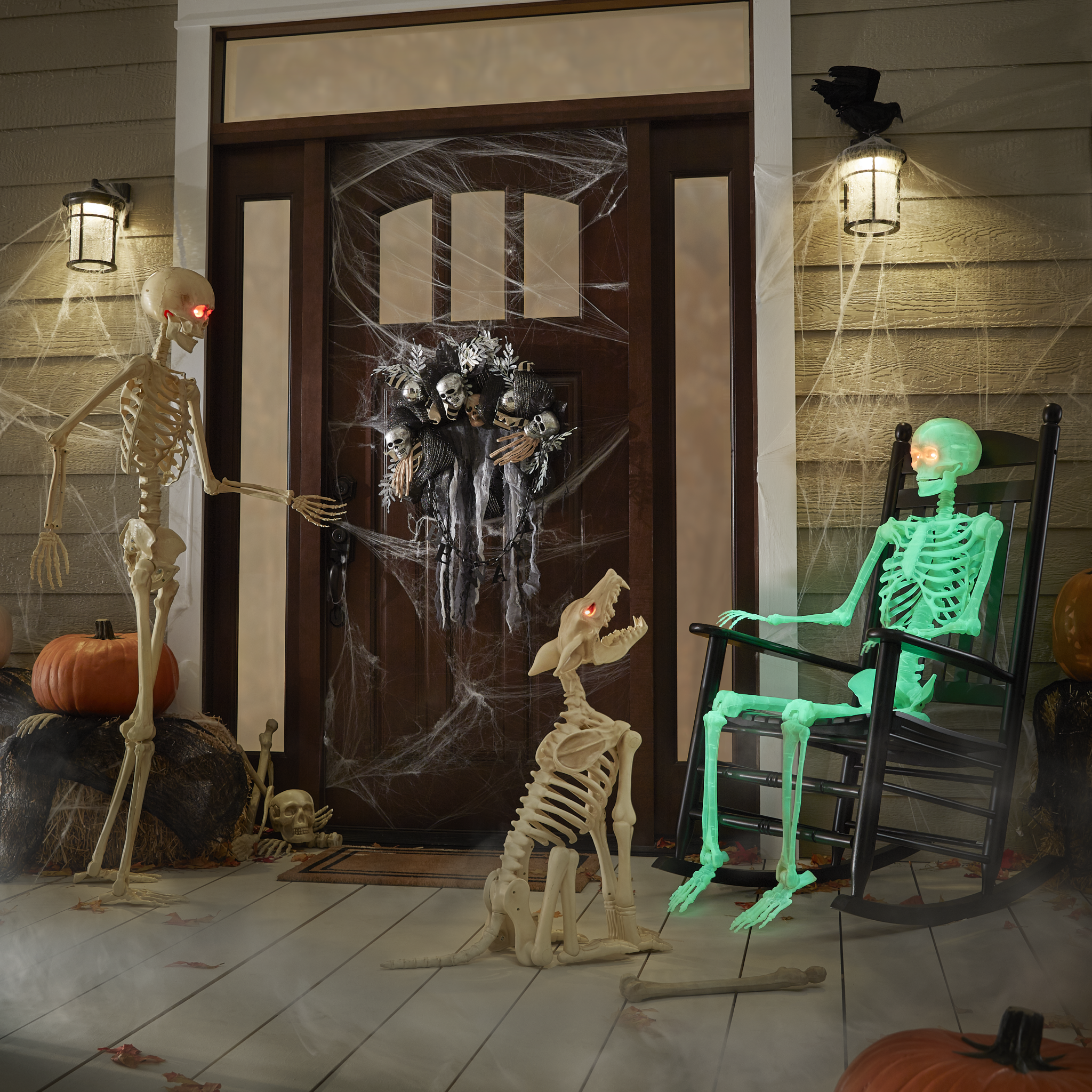 Detail Rocking Chair Skeleton With Cat Nomer 55