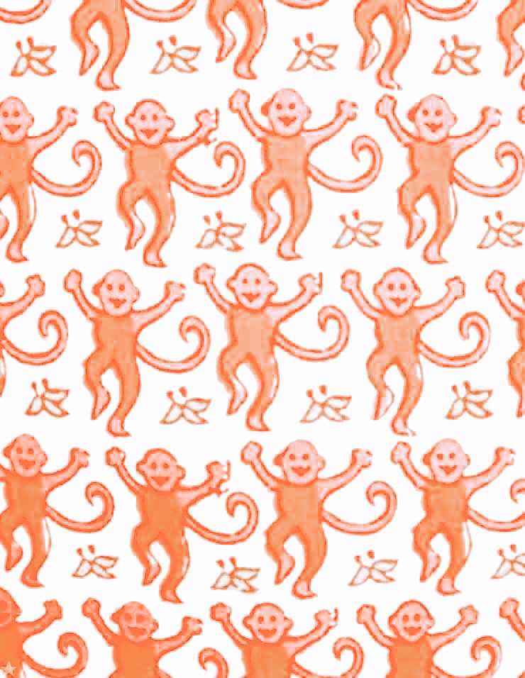 Detail Roller Rabbit Wallpaper Monkey Nomer 14