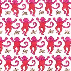 Detail Roller Rabbit Wallpaper Monkey Nomer 5