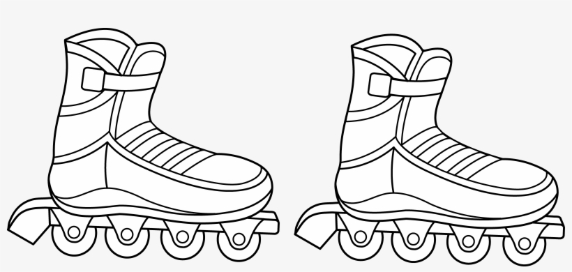 Detail Roller Skates Clipart Black And White Nomer 2