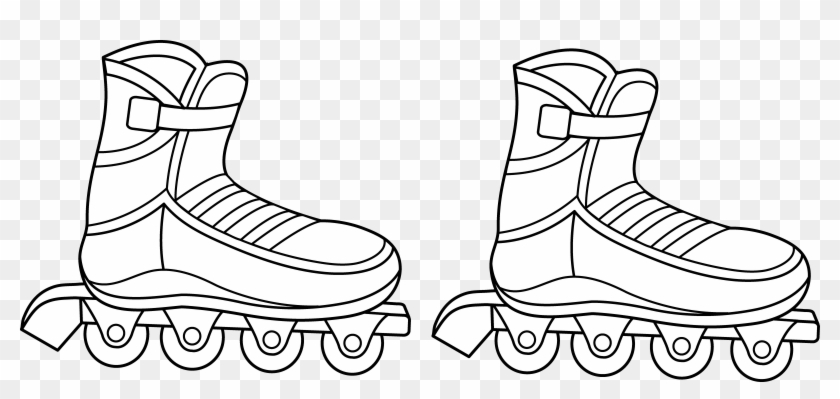 Detail Roller Skates Clipart Black And White Nomer 10