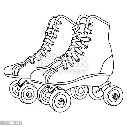 Detail Roller Skates Clipart Black And White Nomer 12