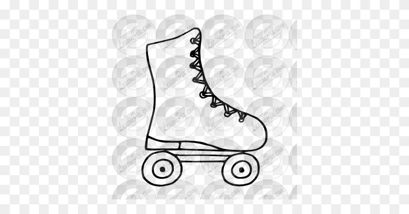 Detail Roller Skates Clipart Black And White Nomer 41