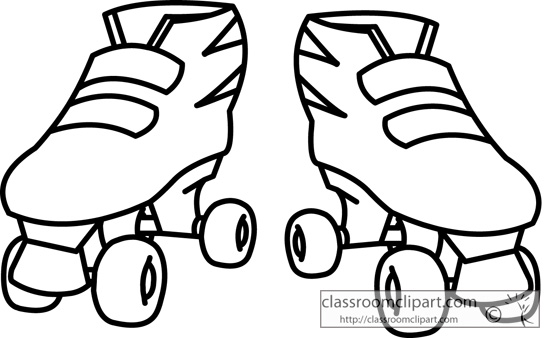 Detail Roller Skates Clipart Black And White Nomer 5