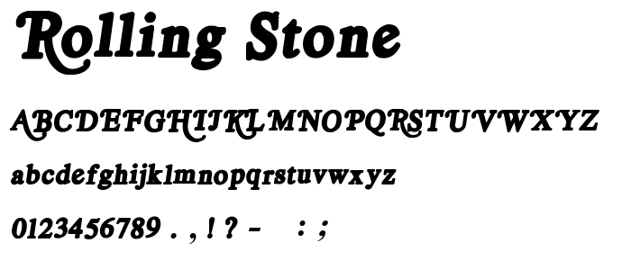 Detail Rolling Stone Font Nomer 8