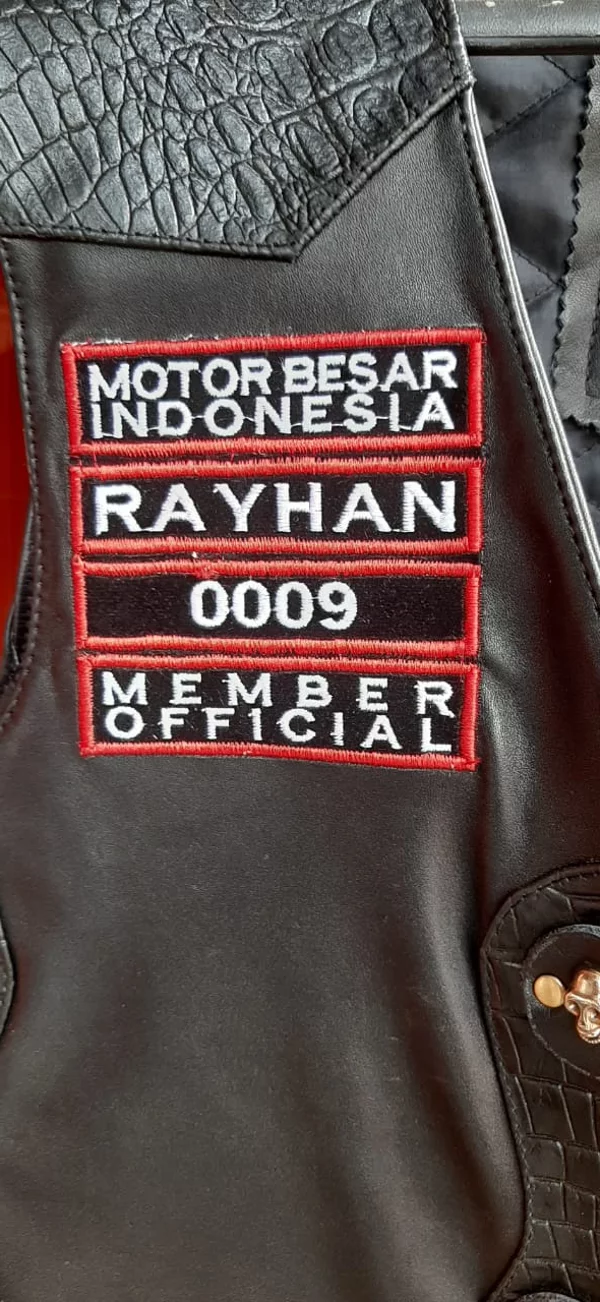 Detail Rompi Kulit Club Motor Nomer 43