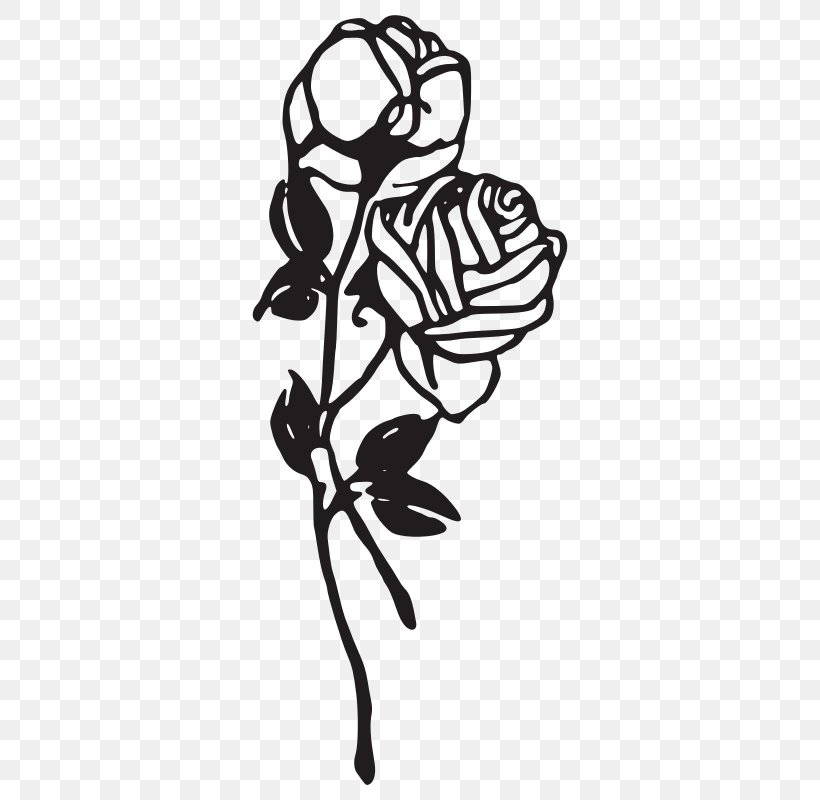 Detail Rose Clipart Black And White Nomer 20