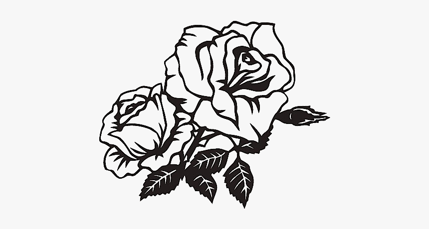 Detail Rose Clipart Black And White Nomer 22