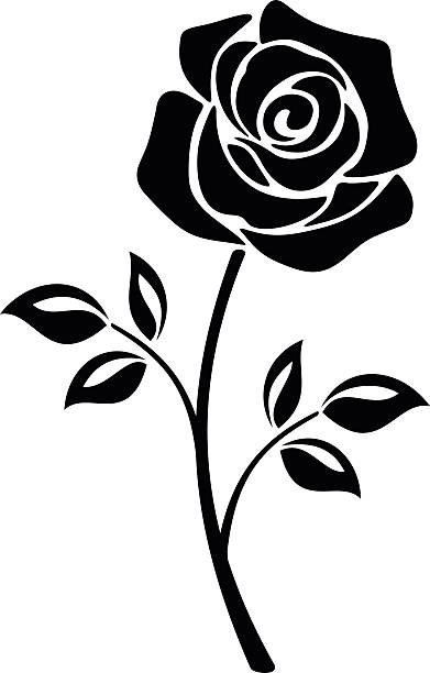 Detail Rose Clipart Black And White Nomer 24