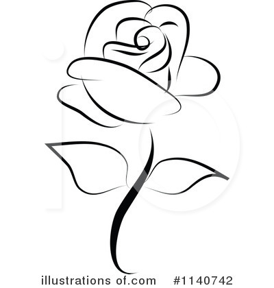 Detail Rose Clipart Black And White Nomer 37