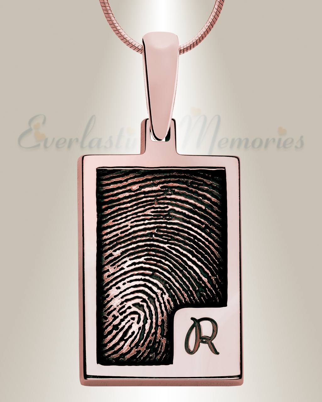 Detail Rose Gold Fingerprint Necklace Nomer 20