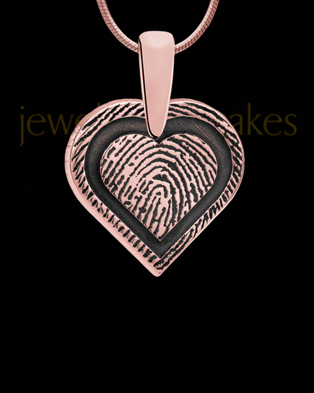 Detail Rose Gold Fingerprint Necklace Nomer 32