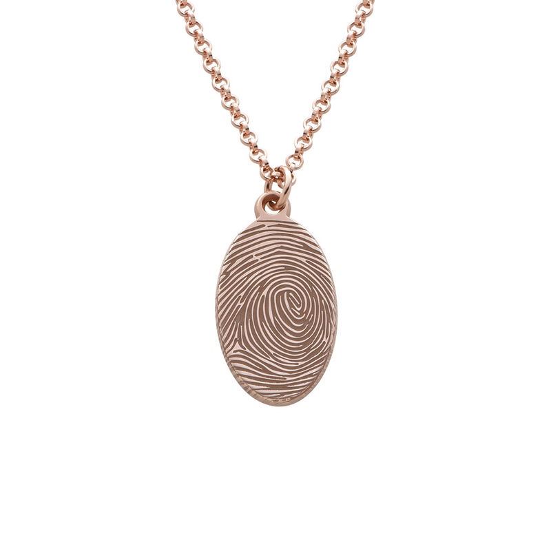 Detail Rose Gold Fingerprint Necklace Nomer 49