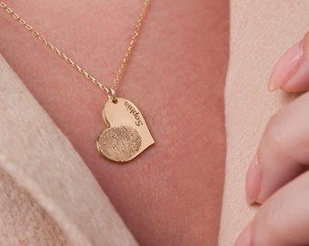 Detail Rose Gold Fingerprint Necklace Nomer 50