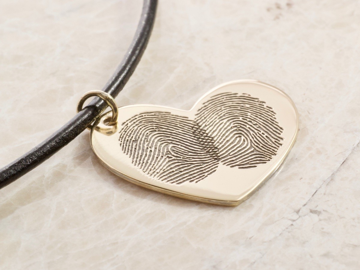 Detail Rose Gold Fingerprint Necklace Nomer 9