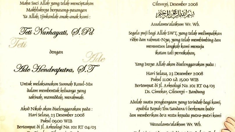 Detail Doa Pernikahan Di Undangan Nomer 28