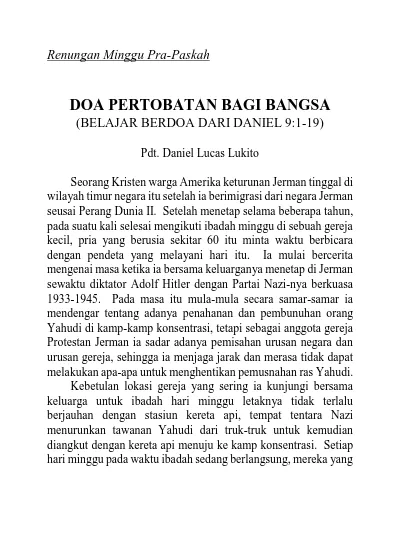 Detail Doa Pertobatan Agama Kristen Nomer 6