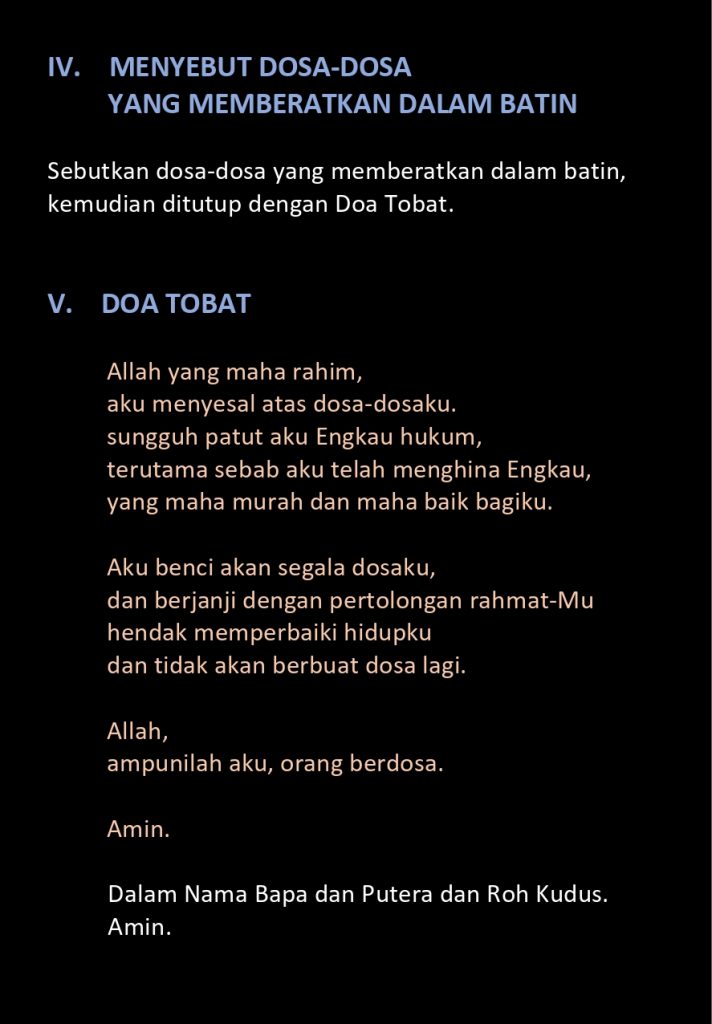 Detail Doa Pertobatan Katolik Nomer 12