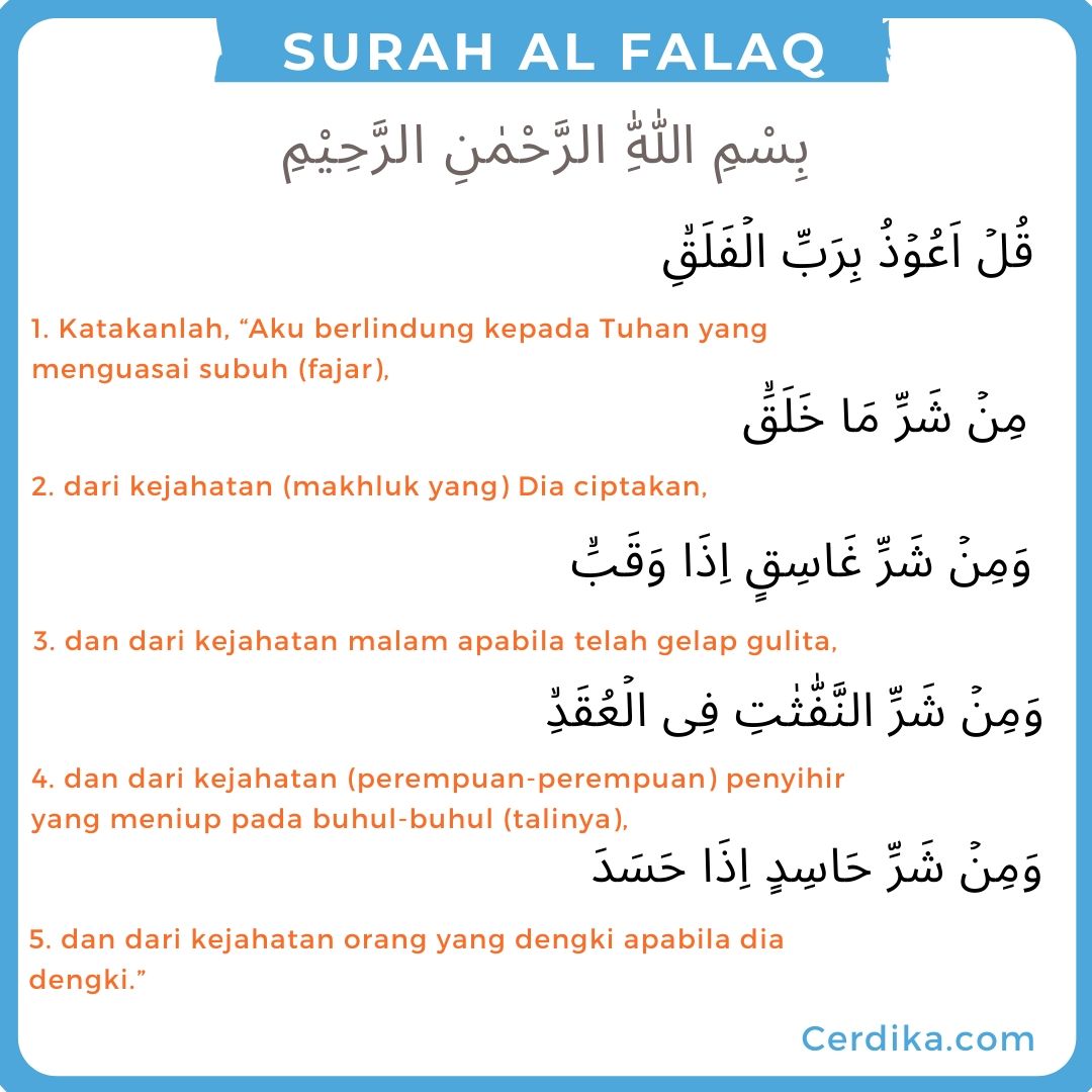 Detail Doa Surat Al Falaq Nomer 11