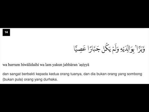 Detail Doa Surat Maryam Nomer 16